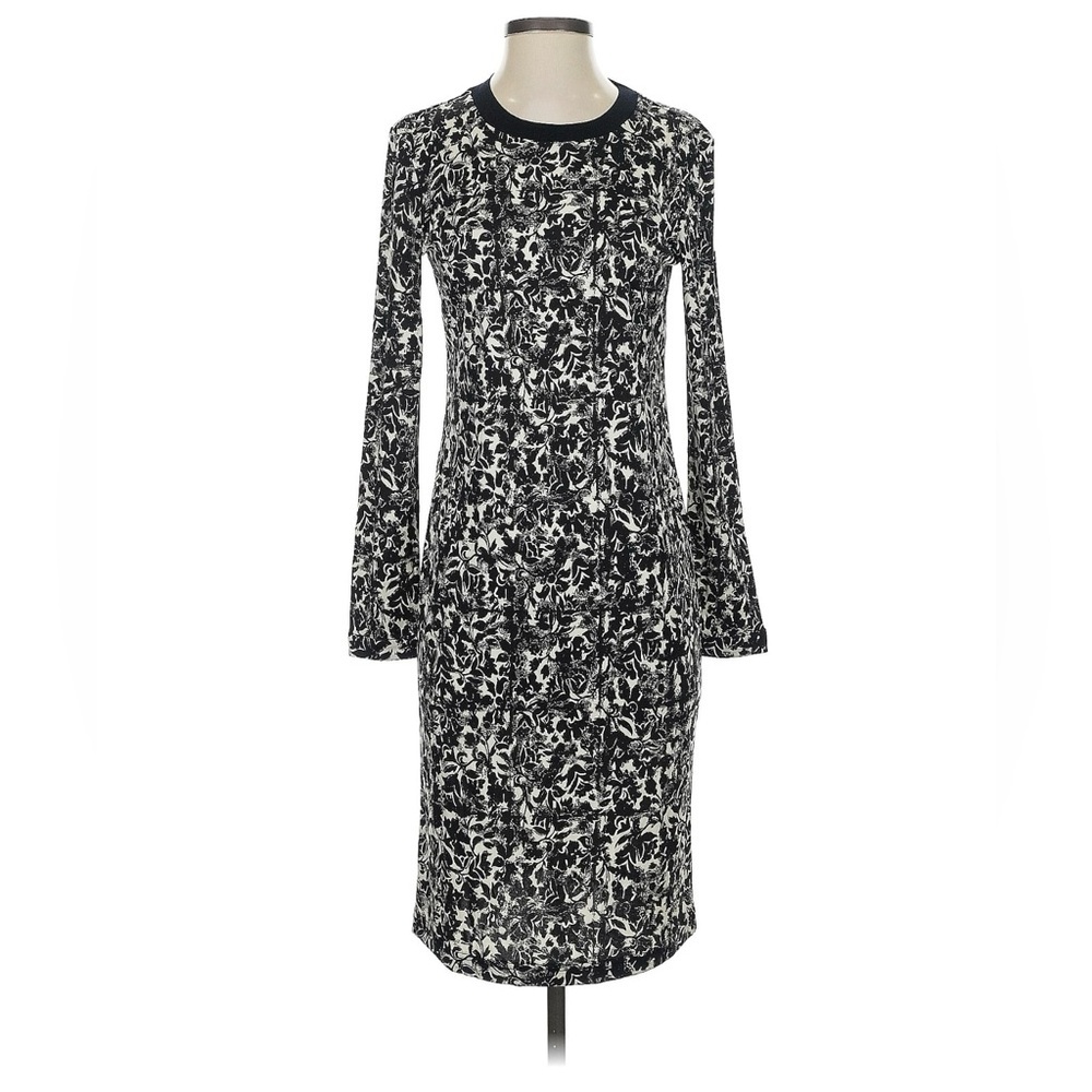 NWT Tory Burch Silk Julia Black and White Floral Dress Size Medium